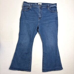 Abercrombie & Fitch Curve Love The Flare Ultra High Rise Jeans Blue 37/24R Boho